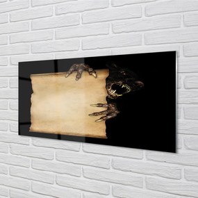 Panel szklany do Kuchni Szkic Mrocznej Postaci na Kartce
