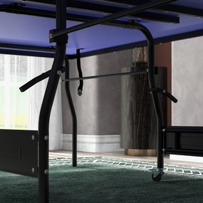 SPORTNOW Składany stół do tenisa stołowego średniej wielkości, w zestawie siatka, 3 piłeczki, blat 12 mm | Aosom PL