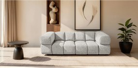 Elegancki 3-osobowy Beżowy Sofa z Tkaniny Bouclé 240cm - ALVERO 3S Design Bubble