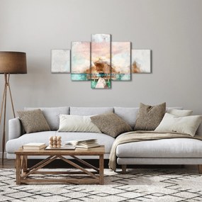 Obraz - Malediwy, drewniane molo (125x70 cm)
