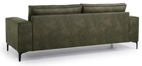 Zielona sofa z imitacji skóry 224 cm Copenhagen – Scandic