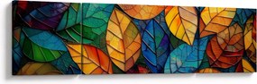 Obraz - Mozaika z liści (170x50 cm)
