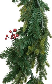 Girlanda świąteczna, choinka z jagodami i szyszkami, 180 cm