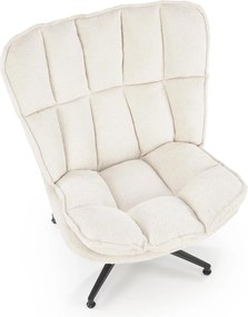 Kremowy fotel wypoczynkowy Fofana Halmar