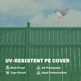 Outsunny Szklarnia typu pop-up ok. 200x300x270 cm Składana szklarnia foliowa z dachem dwuspadowym, drzwiami i oknami na zamek błyskawiczny | Aosom PL