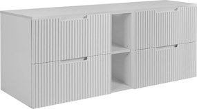 Szafka łazienkowa, biała, 140 (2 x 60 + 20) x 58,6 x 46 cm