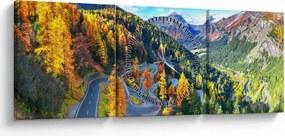 Obraz - Przełęcz Malajska (z zegarem) (90x30 cm)