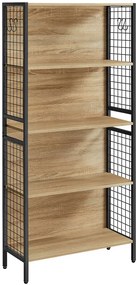 Regał Drewno Metal W Stylu Loft Dąb Sonoma Z8-H99