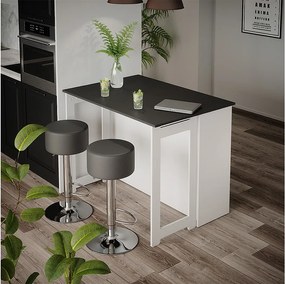 Zestaw stołu barowego antracyt/biały 116x37x90.5 dominic