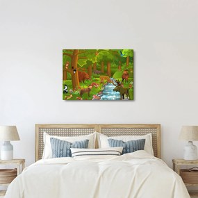 Dziecięcy obraz ze zwierzątkami (70x50 cm)