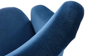 Krzesło tapicerowane drewniane granatowe welurowe TOLEDO 2