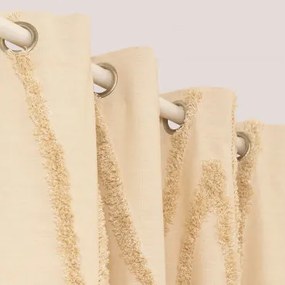 Zasłona Bawełniana Jasper Kremowa & 140 X 260 Cm - Sklum