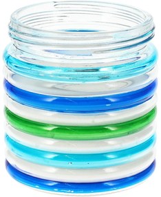 Świeca odstraszająca Citronella Stripes, 780 g, 11 x 12 cm, niebieski