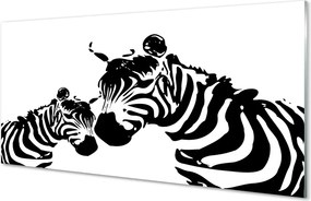 Panel szklany do Kuchni Malowane Zebry w Stylu Pop-Art