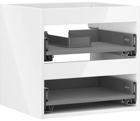 Mexen Box-A korpus szafki podumywalkowej 50 cm, 2 szuflady, biały połysk - 91AX0-0500-470-2-00