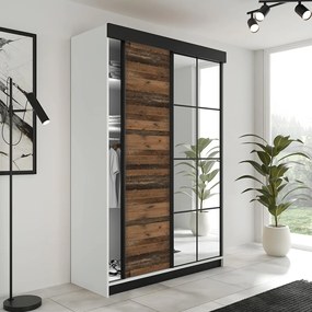 Szafa Przesuwna LAMARO 138 Biały/Old Style