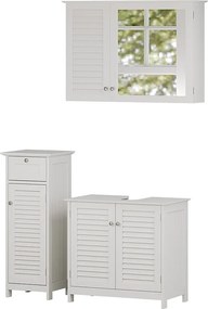 Zestaw mebli łazienkowych biały 60x35x58 riad