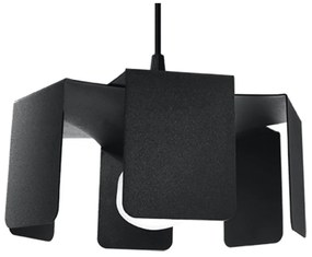 Czarna lampa wisząca z metalowym kloszem ø 24 cm Rossario – Nice Lamps