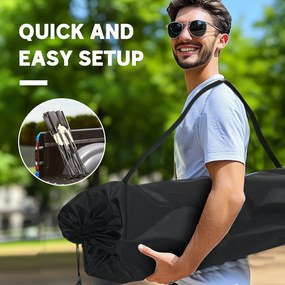 Outsunny Składane krzesło dla 2 osób z uchwytami na napoje i torbą, do 250kg, Khaki