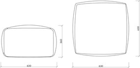 Niebieski wełniany puf Keno – noo.ma