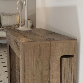 PETRA - Stół konsolowy, rozkładany od 42 cm do 3 metrów - zintegrowane przedłużenia - pomieści do 12 osób - Darmowa dostawa