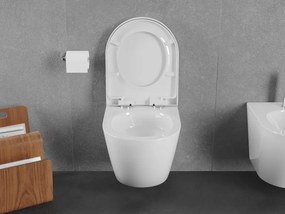 Mexen Lena miska wc Rimless Tornado z deską wolnoopadającą twarda, duroplast, biała połysk - 30220200T