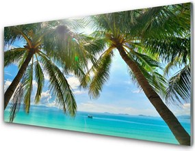 Panel Szklany Tropikalny Brzeg Oceanu