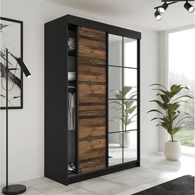 Szafa Przesuwna LAMARO 167 Czarny/Old Style