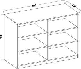 Komoda MALTESA 160 cm do Salonu Sypialni Dąb artisan