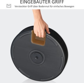 Outsunny podstawa do parasola ogrodowego 22 kg czarna cementowa Ø51x12 cm pasuje do drążków 38/48 mm do ogrodu tarasu balkonu | Aosom PL