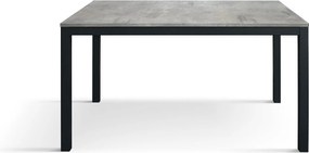 Drewniany stół z szarym wykończeniem, antracytowa metalowa rama 110x68 - RAVENNA