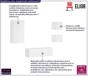 Zestaw mebli do pokoju LED w kolorze białym Funis