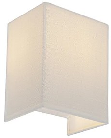 Nowoczesna lampa ścienna z juty biała - Vete