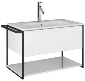 Szafka pod umywalkę LOV 80 cm biały połysk KROFAM