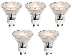 Zestaw 5 przezroczystych żarówek LED GU10 50mm 4.9W 450 lm 3000K