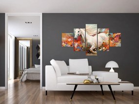 Obraz - Malowanie konia (125x70 cm)