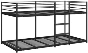 Czarne łóżko piętrowe metalowe 80 x 200 cm W8-G78