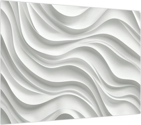 Obraz - 3D białe fale (70x50 cm)