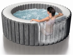 Jacuzzi dmuchane dla 4 osób ø 196 cm głębokość 71 cm Bubble Greywood Deluxe 4 AP – Intex