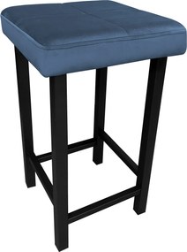Taboret KLASYK tkanina Welur stelaż metalowy : Kolor Stelaża - Czarny , Kolor tkaniny - VELVET - MG33, Typ tkaniny - Velvet, Wysokość - 60 cm