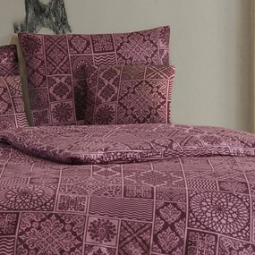 Kvalitex Bawełniana pościel Tokyo bordowy, 140 x 200 cm, 70 x 90 cm