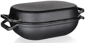 Podłużna żeliwna brytfanna 3 + 4L - Daxer 5X