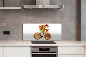 Szkło do Kuchni na Ścianę Artystyczna Postać z Warzyw