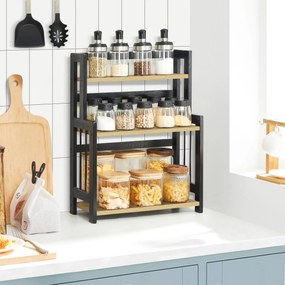 Trzypoziomowa półka na przyprawy do kuchni dąb artisan D2-T35