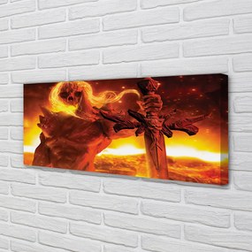 Duży obraz na płótnie Straszna Postać z Mieczem