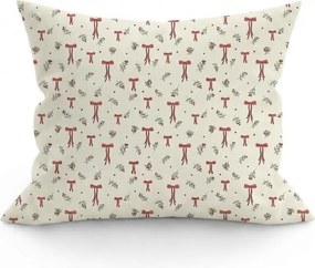 Polibawełniana poszewka na poduszkę HOLLY BOWS POLY 45x45 cm, kolorowa