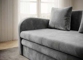 Rozkładana 2-osobowa sofa ARIO NUBE, szara