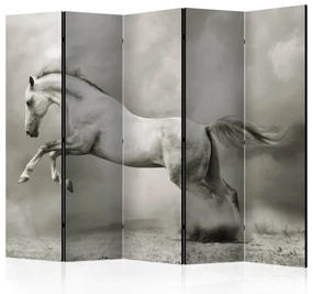 Parawan jednostronny Zwierzęta 225x172 cm 5-częściowy szary ARTGEIST B