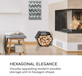 Blumfeldt Hexawood Black Stojak na drewno kominkowe