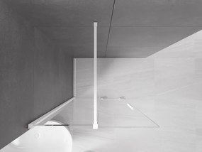 Mexen Velar ścianka prysznicowa rozsuwana Walk-in 120 x 200 cm, transparent 8 mm, biała - 871-120-000-03-20